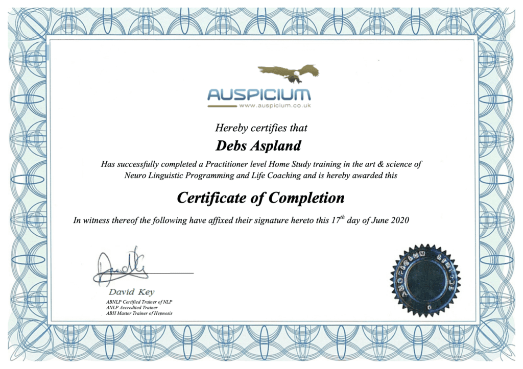 NLP Certificate - Debs Aspland